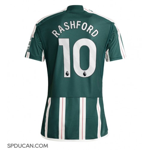 Muški Nogometni Dres Manchester United Marcus Rashford #10 Gostujuci 2023-24 Kratak Rukav